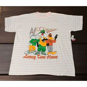 VTG Miami Hurricanes Looney Tunes T-Shirt Mens Sz 4XL Hip Pop Sigma Omega Delta